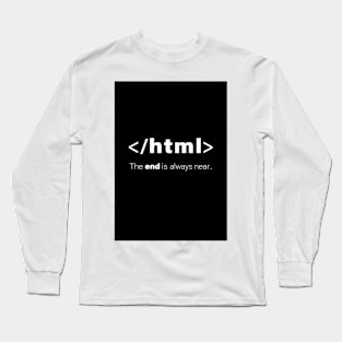 Coding Cards, Graphics Filled With HTML Coding Jokes Long Sleeve T-Shirt